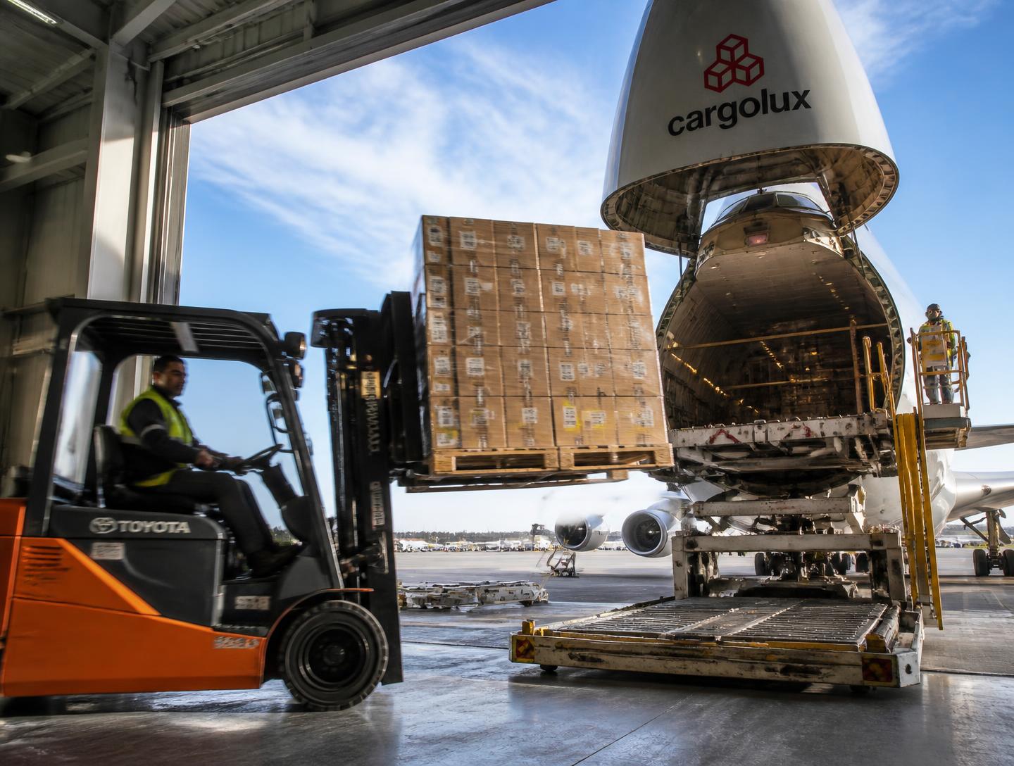 Avion cargo chargé sur le tarmac pour relier le Canada à la République démocratique du Congo